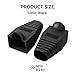 OLIREXD 50Pcs RJ45 Strain Relief Boots, 8mm RJ45 Boot, PVC Soft Plastic CAT 6 Ethernet Boots, Black RJ45 Cable Connector Boots Compatible with CAT5, CAT5E, CAT6, CAT6E RJ45 Cable Cap