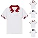 Toddler Kids Collared Golf Shirt Pullover Casual Colorblock Short Sleeve School Uniform Tops for Girls Boys 2-15 Years