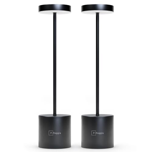 P-Maggia YEGER2024 Pack Of 2 Cordless Table Lamps, 3 Color Stepless Dimming, 5000Mah Rechargeable Battery Operated Lamp, Outdoor Cordless Lamp thumb #8