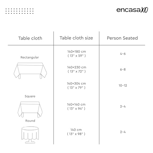 Image of Encasa XO Dining Table Cover Cloth for 4 Seater | 140x140 cm Cotton Canvas Square Table Cloth | Machine Washable Tablecloth for Indoor & Outdoor Use - Deep Red Solid Color