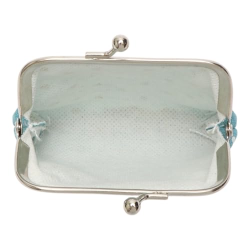 1Pcs Pouch Wallet Polka Dot Snap Wallet Canvas Blue 9x7cm3