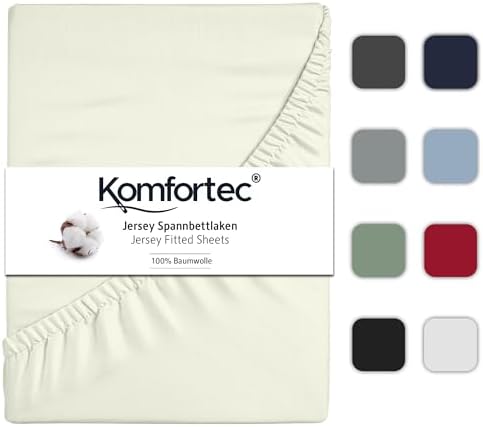 Komfortec Prześcieradło dżersejowe z gumką 90 x 200 cm, 100% bawełna, szare