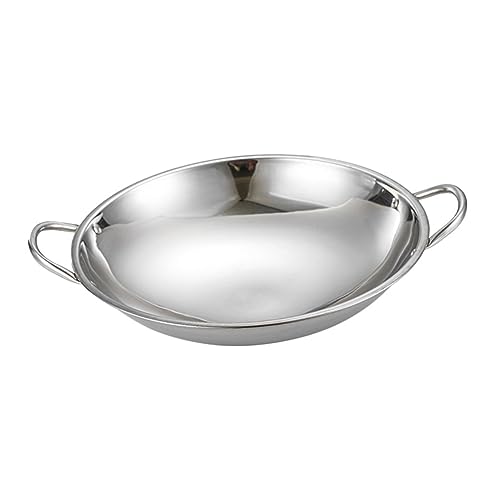 Olla resistente de acero inoxidable para wok con doble asa miniatura 1
