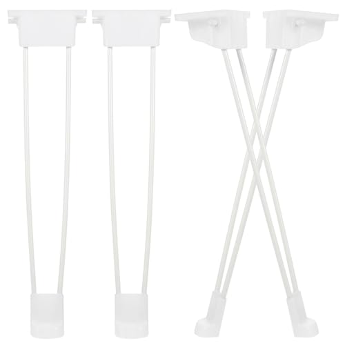 Supports de table en métal blanc pliables BESTYASH - 2