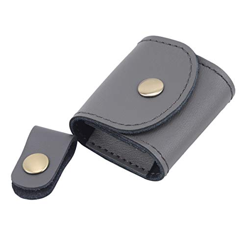 Preisvergleich Produktbild SUNSKYOO Headset Aufbewahrungstasche PU-Leder-Knopf-Haspe-Schnallen-Organizer Verwirrungsfreie Kopfhörer-Organizer-Tasche,Grau
