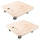 APACALI 2er Set Möbelroller Transportroller, 30x30 cm Rollbretter Transport, 18 mm Dicke, 320 kg Tragkraft, Möbelroller für Umzug & Transport