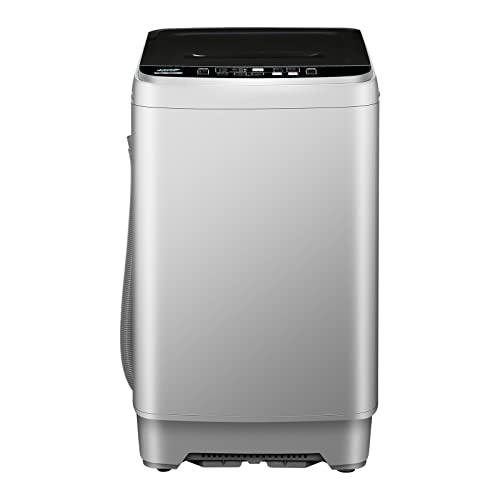Image of Portable Washing Machine 2.3 Cu. Ft. Full-Automatic Small Washing Machine for Apartment, 10 Wash Programs with Drain Hose Dorm Size Portable Washer for RV, Home, College, Silver