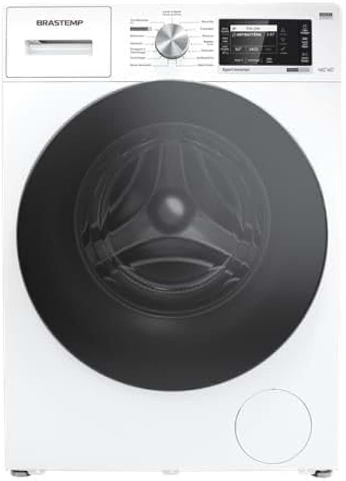 Lava e Seca Brastemp 10kg/6kg branca com Smart Sensor e Triplo Vapor BNC10AB. 110V