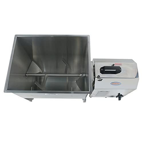 Image of Hakka 60lb /30L Electric Meat Mixer, Stainless Steel 40L Capacity Fixed Tank Commercial Meat Mixer with Motor for Sausage Restaurant Food Processing Equipment
