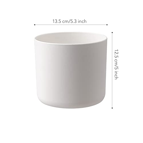 TwoDays Off-White Inspired Sneaker Planter, Hypebeast Room Decor, Small 5 Inch Cylinder White Plastic Indoor Plant Pot with Built in Drainage Hole, Mini Flower Pot, Sneakerhead Gift.