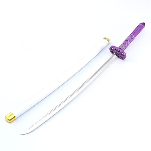 Arazi Kuchiki Rukia's Zanpakutou Sodenoshirayuki Model,10.3In/26Cm,All Metal Material with Display Stand, Mini Table Decor