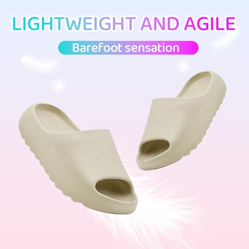 Image of Cloud Slides for Kids,Boys Girls Shower Slippers Bathroom Pool Sandals,Toddler Home House Open Toe Comfy Thick Sole Slippers,Summer Non-Slip Beach Shoes