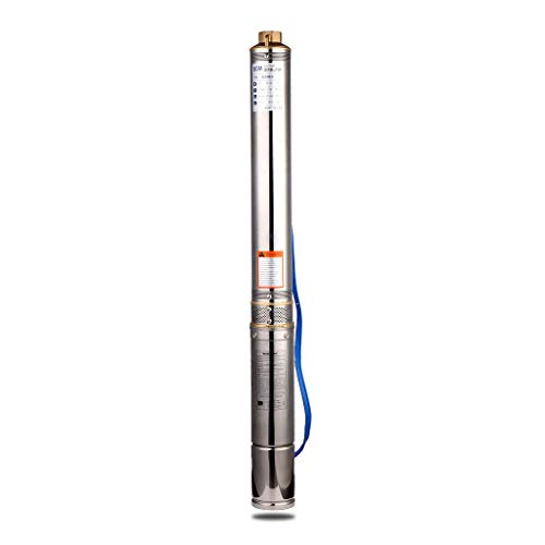 SHYLIYU Submersible Pumps 4" OD Pipe 220-240V/50HZ 0.75KW 1HP Stainless Steel Deep Well Pump 1.5" Outlet Submersible Bore Pump Deep Well Pump with Control Box for Industrial and Home Use