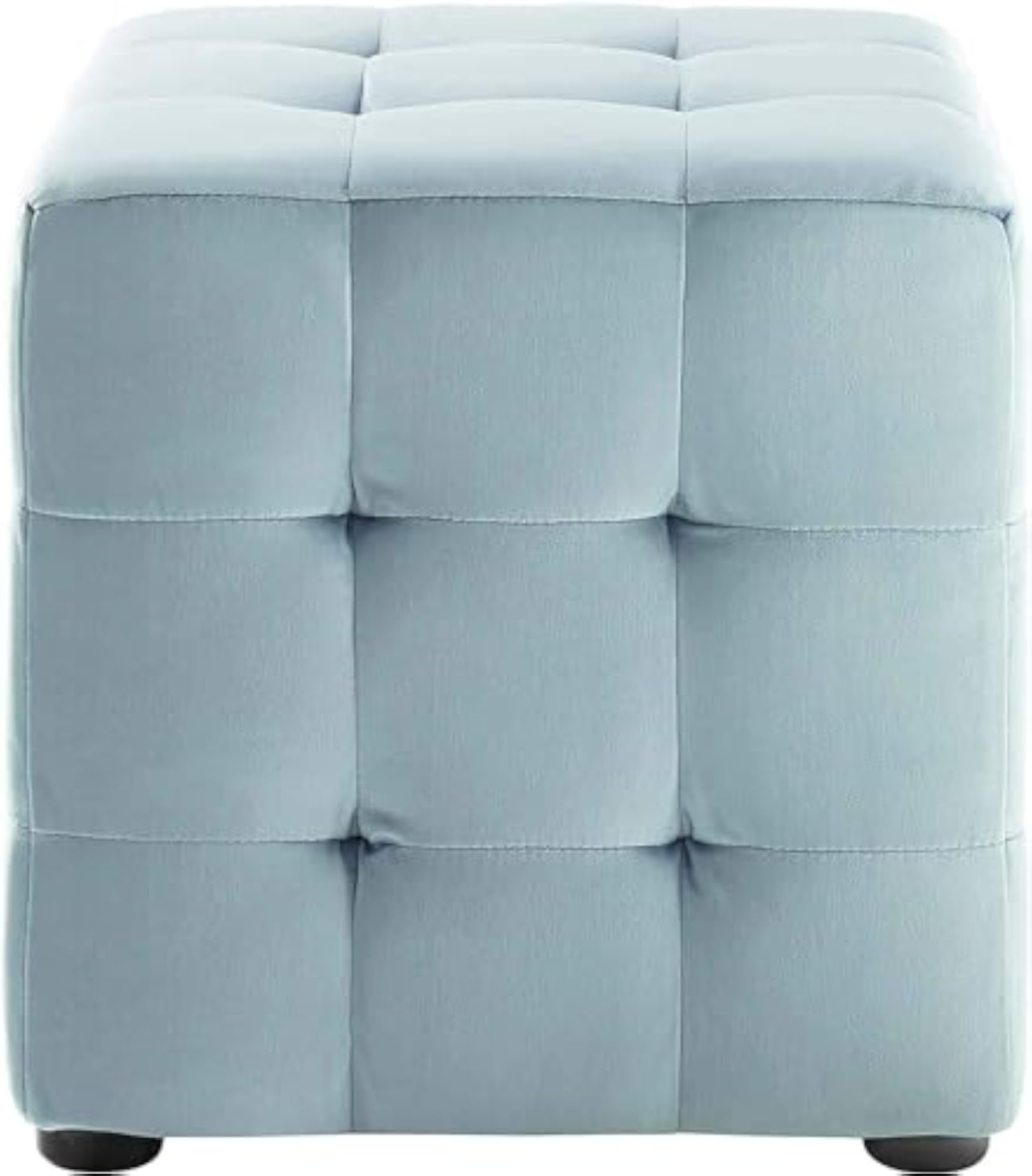 Ottoman Stool for Living Room, Cushioned Sitting Square Pouffe