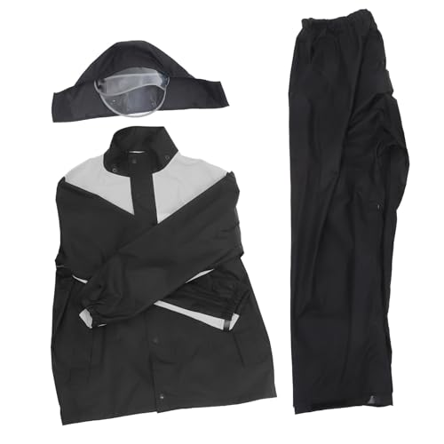 CIYODO Conjunto de Ropa de Lluvia para Hombre y Protector para Moto Chaqueta y Pantalones Resistentes al Agua para Motociclistas al Aire Talla XL