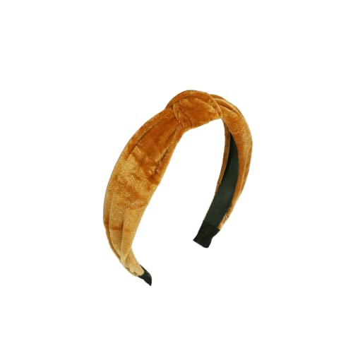 Velvet Knotted Headbands for Women (Gold)