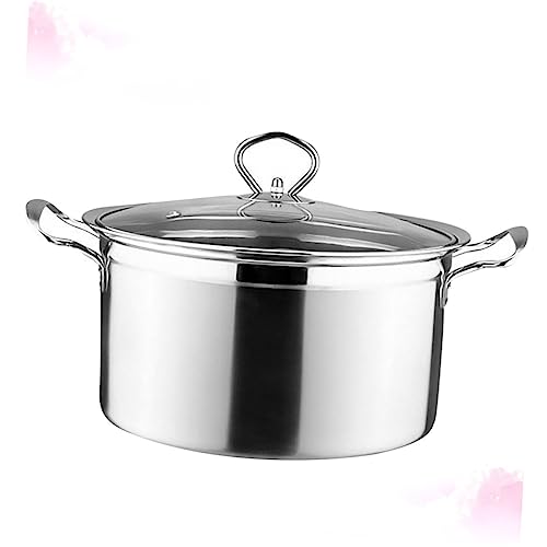 Cabilock 1 Pc vaporera de acero inoxidable wok cocina tetera inteligente comida vapor doble gas olla rápida Olla de cocción rápida olla vapor multifunción olla de sopa vapor Silver
