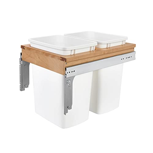 Canecas de basura dobles extraíbles 35 cuartos de cocina