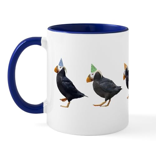 CafePress Party Puffins Mug 11 oz (325 ml) Ceramic Coffee Mug