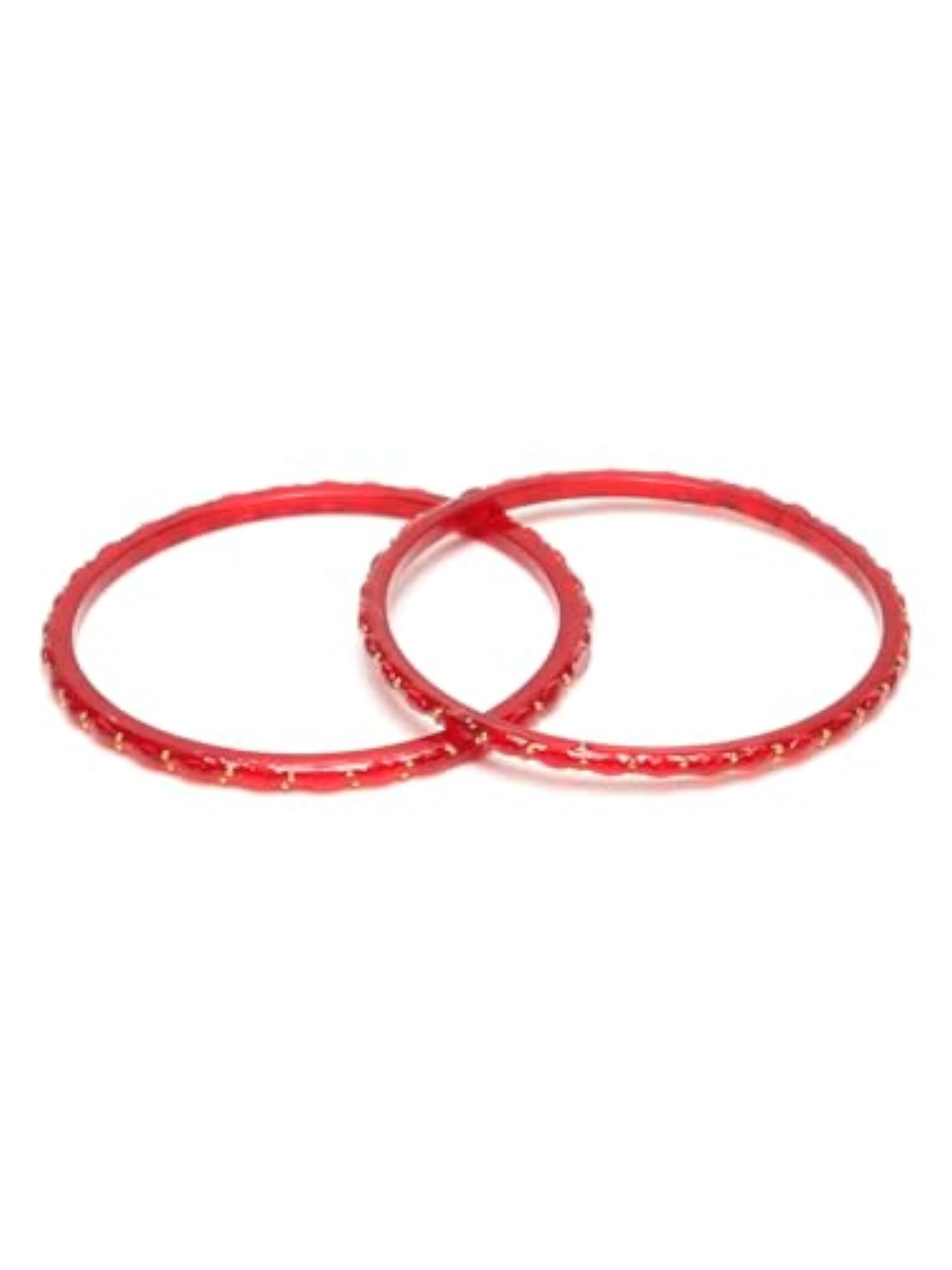 Stylish Red Glass Bangles Set of 12 for Festive Wear