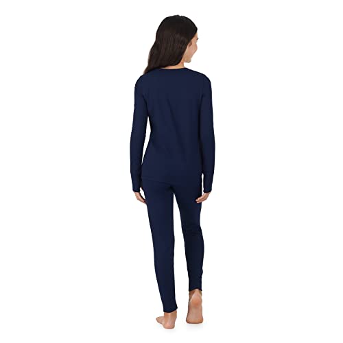 Cuddl Duds Girls Fleece-Lined Thermal Underwear 2-Piece Set - Kids Long Sleeve Top And Leggings Long Johns thumb #1