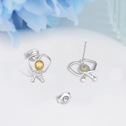 Baseball/Pcikleball/Basketball/Volleyball/Softball/Soccer/Bowling Earrings S925 Sterling Sliver Sport Earrings for Women Sport Jewelry Gifts for Women Sports Fans and Sports Players2
