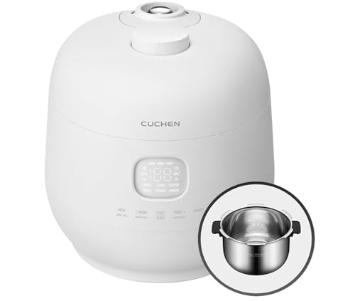 Comparison: Rice Cooker Heating Plate 6 CUCHEN CRH-TWS1010PWUS, Full Stainless Inner Pot, Induction Heating Dual Pressure Rice Cooker,10 Person, 10-cup, 2.28 Quarts (uncooked), 20-cup, 4.56 Quarts (cooked), Dual Pressure Low and Hi, Auto Steam Clean, Slow Cooker, Steam Cooker