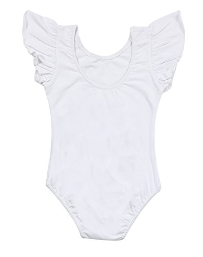 Newborn Baby Girls Flutter Sleeve One-Piece Romper Ruffle Leotard Cute Bodysuit Outfits #TOP1