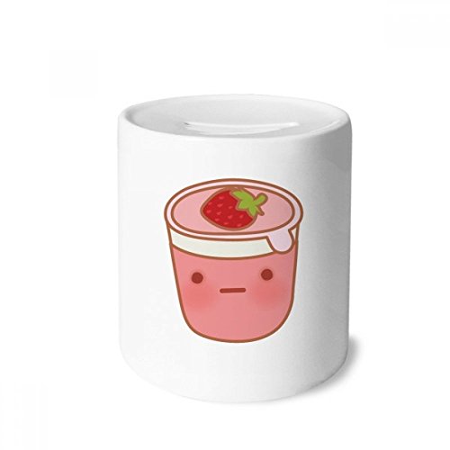 Tirelire enfant motif crème glacée fraise, cadeau idéal en céramique