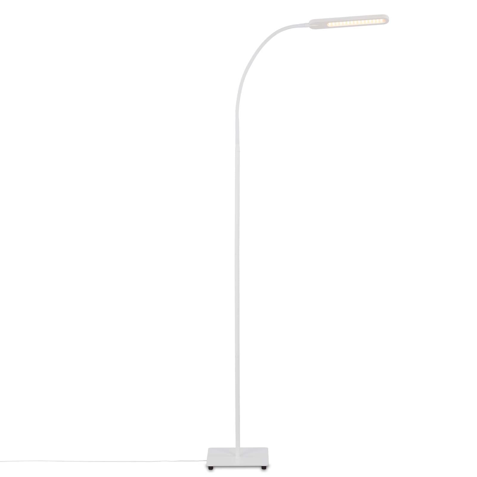 BRILONER - LED Stehlampe mit Touch, dimmbar in Stufen, einstellbar in warmweiß und kaltweiß, Leselampe, Wohnzimmerlampe, Deckenfluter, Standleuchte, Stehleuchte, 20,8x20,8x183 cm, Weiß
