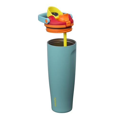 Image of Owala FreeSip Sway Insulated Stainless Steel Water Bottle with Two-Way Spout, Built-In Straw and Bucket Handle, Made for Travel, School, and Sports, 40oz, BPA Free, Leak Proof, Summer Sweetness