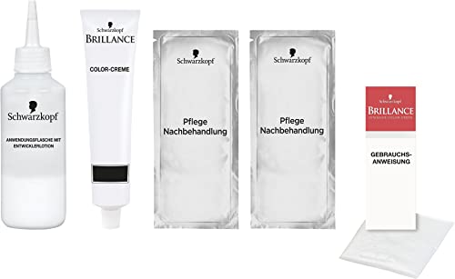 Foto von Brillance Intensiv-Color-Creme 889 Metallic Chrom Stufe 3 (3 x 160 ml), dauerhafte Haarfarbe mit Diamant-Glanz-Effekt & Pflege-Conditioner, 10 Wochen Farbintensität