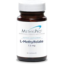 MethylPro L-Methylfolate 7.5 mg - Supports a Healthy Mindset - Active Folate for Methylation Support & Biochemical Reactions - Highly Bioavailable - Flexible Dosing - 90 Servings - 90 Capsules
