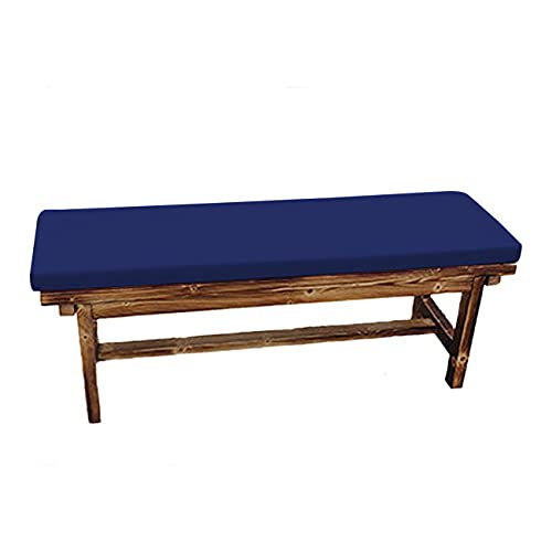 Cojín impermeable para banco de jardín de 3 plazas, para interiores y exteriores, patio, columpio, azul, 160 x 30 x 5 cm