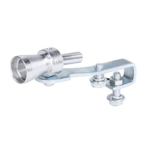 Silbato de garganta de cola Duokon Turbo Sound Whistle, silenciador de automóvil Silbato de tubo Turbo Sound Whistle Whistle Silenciador Tubo de escape Silbato Aleación de aluminio Plata TC S