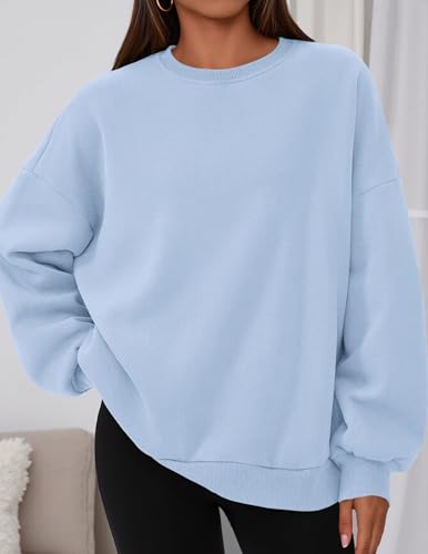 PRETTYGARDEN Sweatshirt for Women Oversized Crewneck Long Sleeve Pullover Fleece Top 2025 Fall Winter Fashion Outfits Clothes