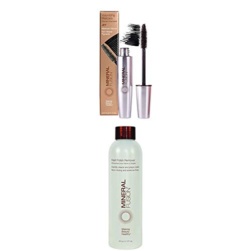 Mineral Fusion Volumizing Mascara, Jet, Full Size and Travel Size 0.13oz