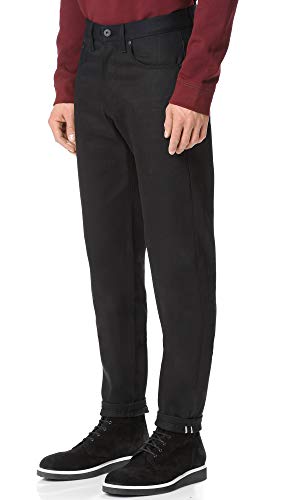 Naked & Famous Denim Easy Guy - Solid Black Selvedge Pants3