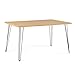 IDMarket - Table à Manger Vintage Noemi 6 Personnes Bois Pied épingle 140 cm