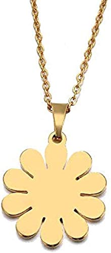 Preisvergleich Produktbild CKAWM Halskette Für Frauen Mann Liebhaber Sonnenblume Anhänger Halskette Engagement Edelstahl