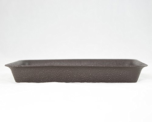 2 Sets Rectangular Plastic Cactus & Succulent Planter, Bonsai Training Pot + Tray - 6.25"X 4.75"X 2" #TOP7