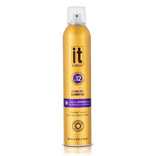 IT 12-in-ONE Amazing Clear Dry Shampoo with Argan Oil | No Residue, Instantly Refreshes Hair | Volumizing for All Hair Types | With 12 Hair Benefits | Gluten and Paraben-free, 6.5 oz