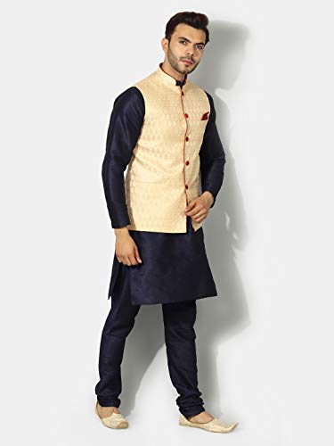 Image of UnM Men Silk Blend Classic Kurta Set