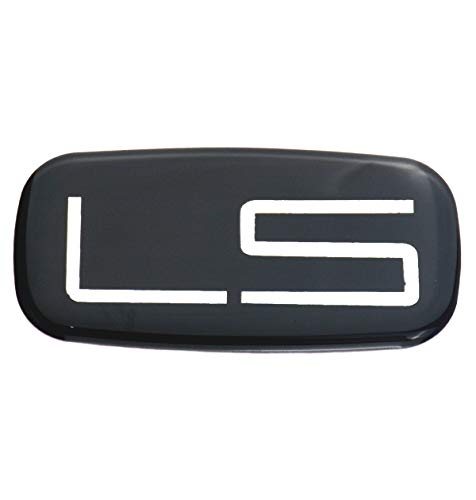 Emblema LS cromado con diseño a cuadros para portón trasero de Chevrolet Silverado y Tahoe