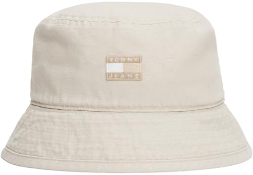 Tommy Jeans Tjw Heritage - Sombrero de Lona con diseño de búho Aw0Aw17581, de Falda Ancha, Beige (Newsprint), Talla única para Mujer