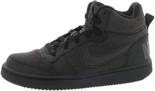 NIKE COURT BOROUGH MID SE GS SCARPE SPORTIVE UNISEX NERE Nero 38 EU