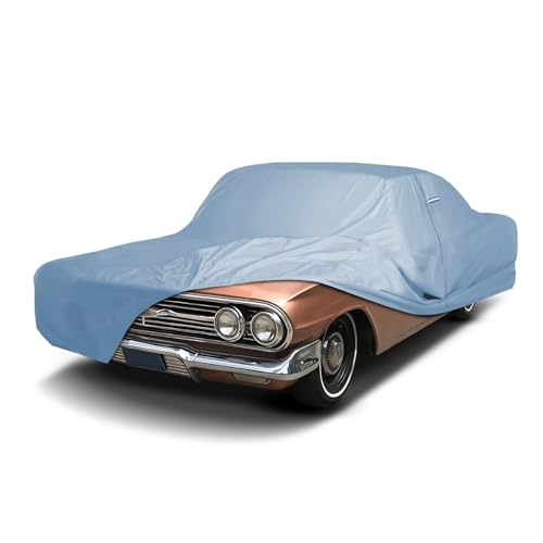 Image of iCarCover Premium Car Cover for 1958-1972 Chevy Biscayne Heavy Duty Waterproof All-Weather Automobiles Custom Fit Indoor Outdoor UV Snow Protection Covers with Straps and Bag