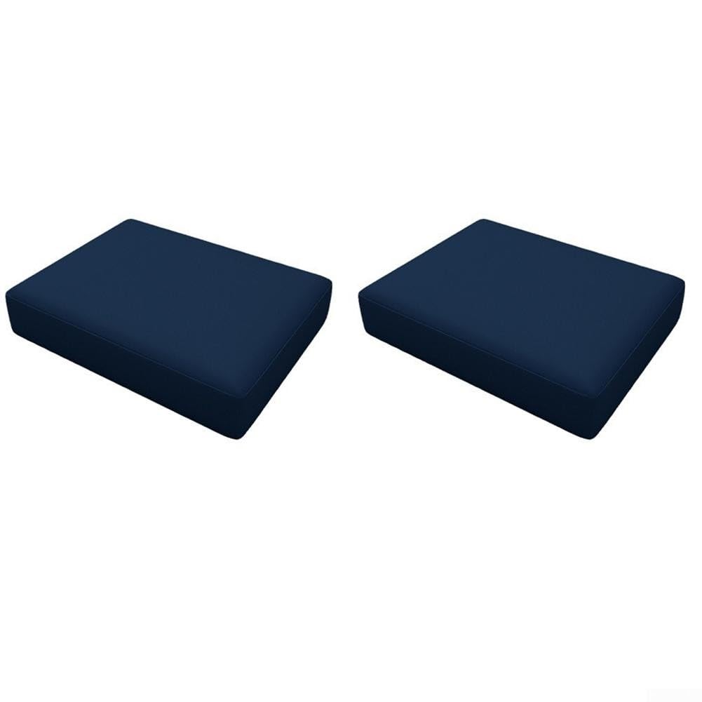 ZWEquipint 2 Pack Outdoor Patio Seat Cushion Covers, Waterproof Oxford Fabric Protector For Garden Rattan Chairs And Sofa, 60X60x10cm Replacement Mat Case, Dark Blue(Dark Blue)