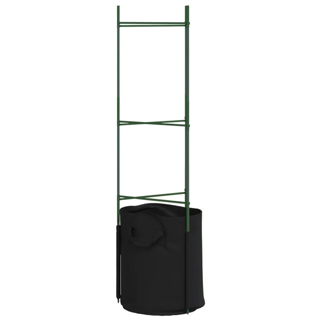Tomatenkäfig, 8 Stück, 116 cm, Stahl | Verstellbar, PE-Beschichtung, einrastbare Arme, Bodenspitze, für Tomaten, Gurken, Bohnen