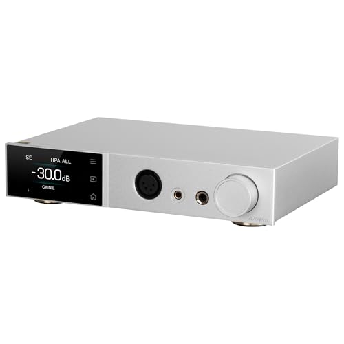 TOPPING A70 Pro Headphone Amp & Preamp – 17000mWx2 Power Output, T'ang-ku-la Module, 147dB Dynamic Range, 8 Volume Memories, Precise R2R Volume Control, Low Distortion Output (A70PRO-Silver)